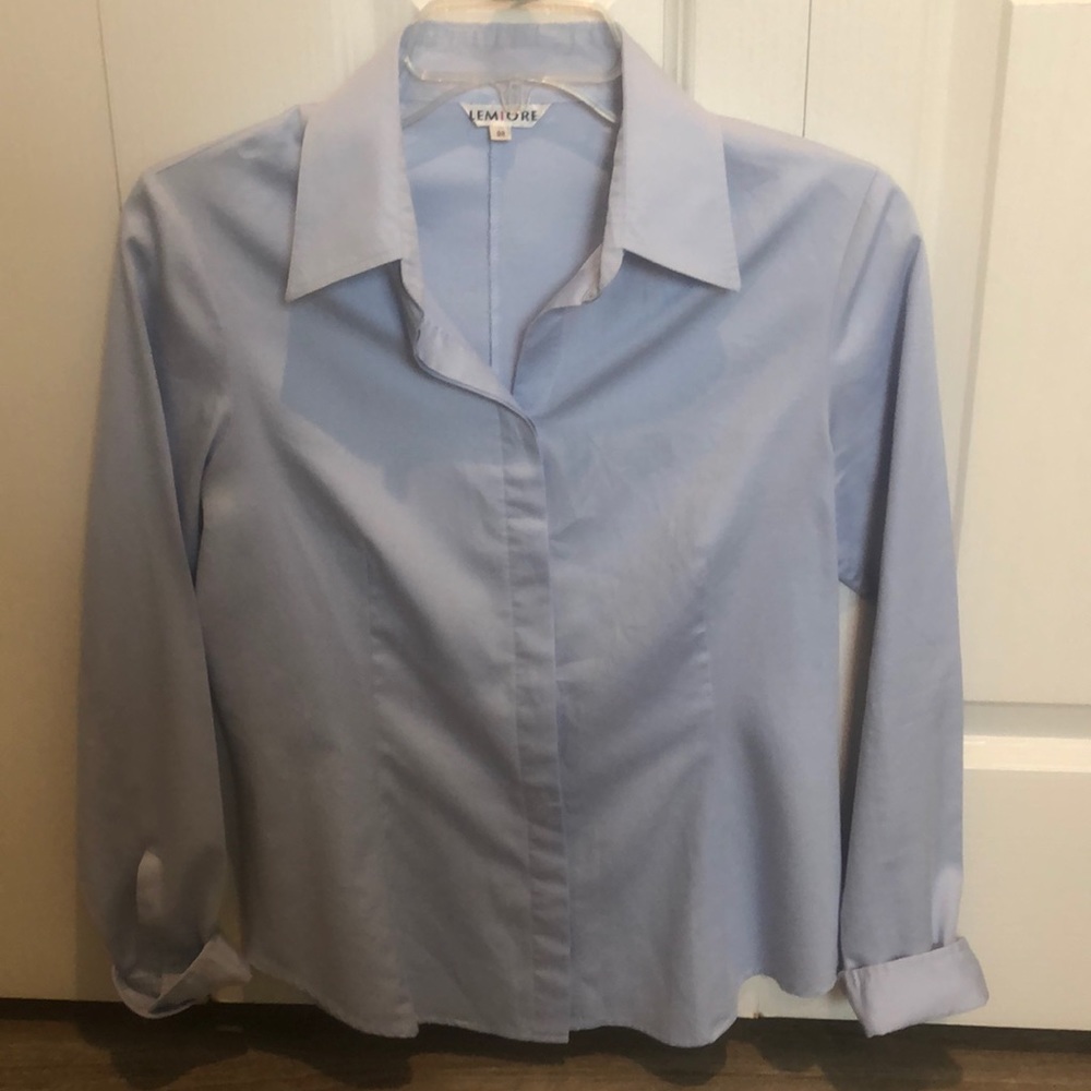Light blue button down blouse - Picture 8 of 8
